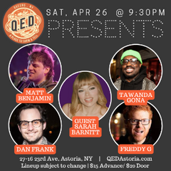 QED Presents - All Pro Comedy Show (4/26 9:30)