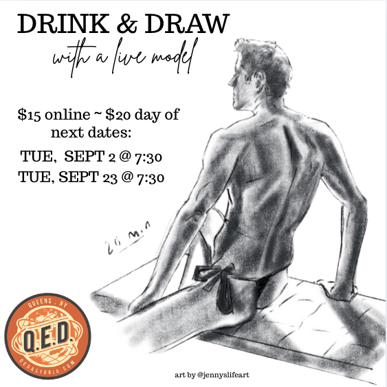 Drink + Draw with a Live Model - SEPT 23
