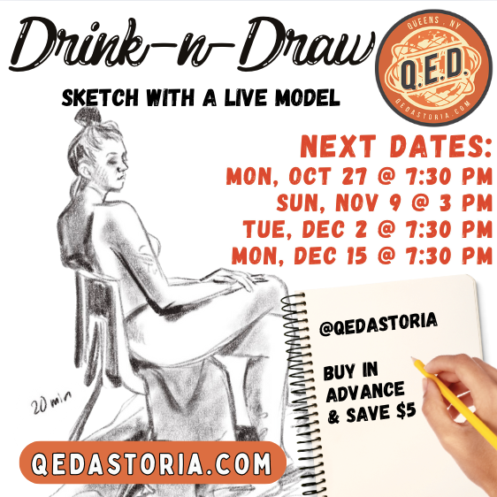 Drink + Draw with a Live Model