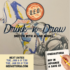 Drink + Draw with a Live Model